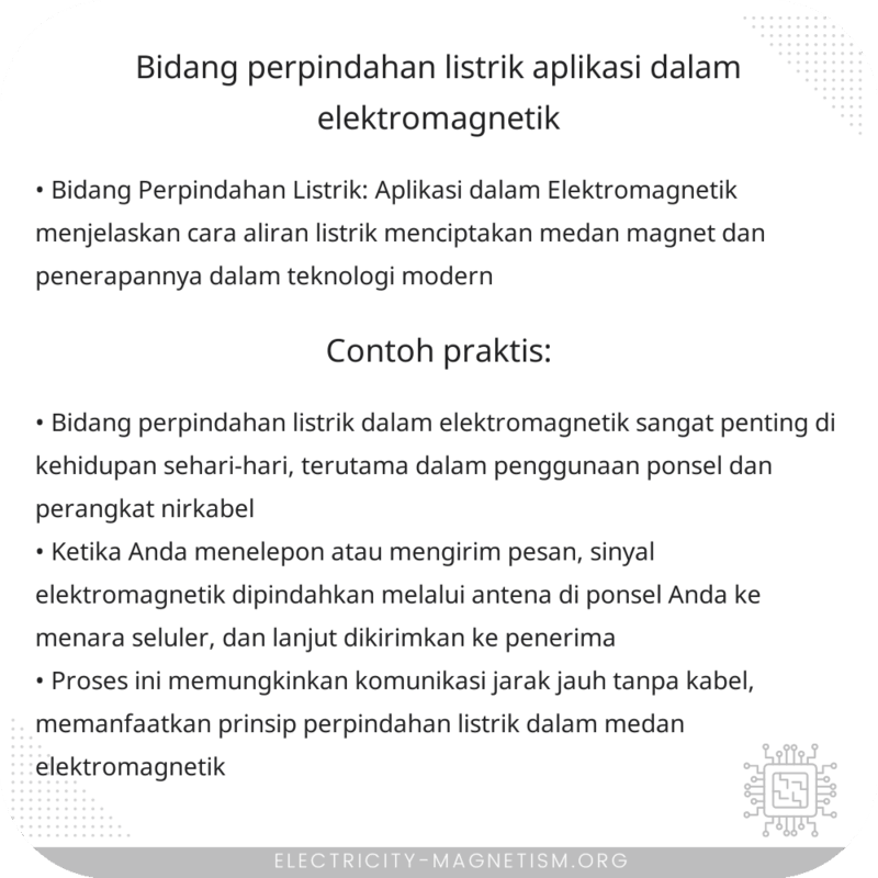 Bidang Perpindahan Listrik | Aplikasi dalam Elektromagnetik