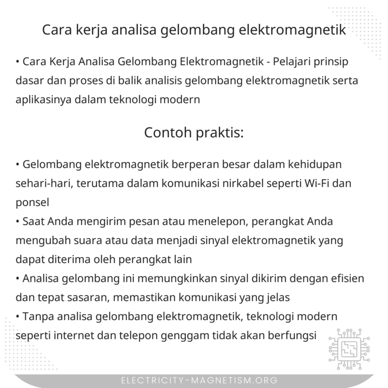 Cara Kerja Analisa Gelombang Elektromagnetik