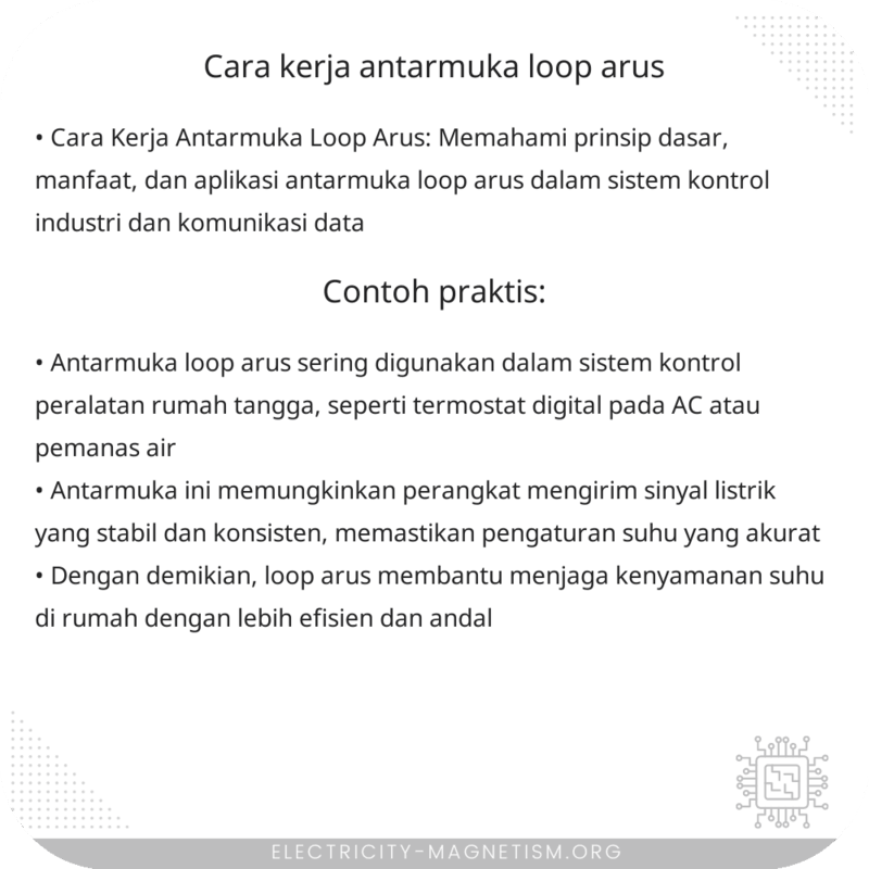 Cara Kerja Antarmuka Loop Arus