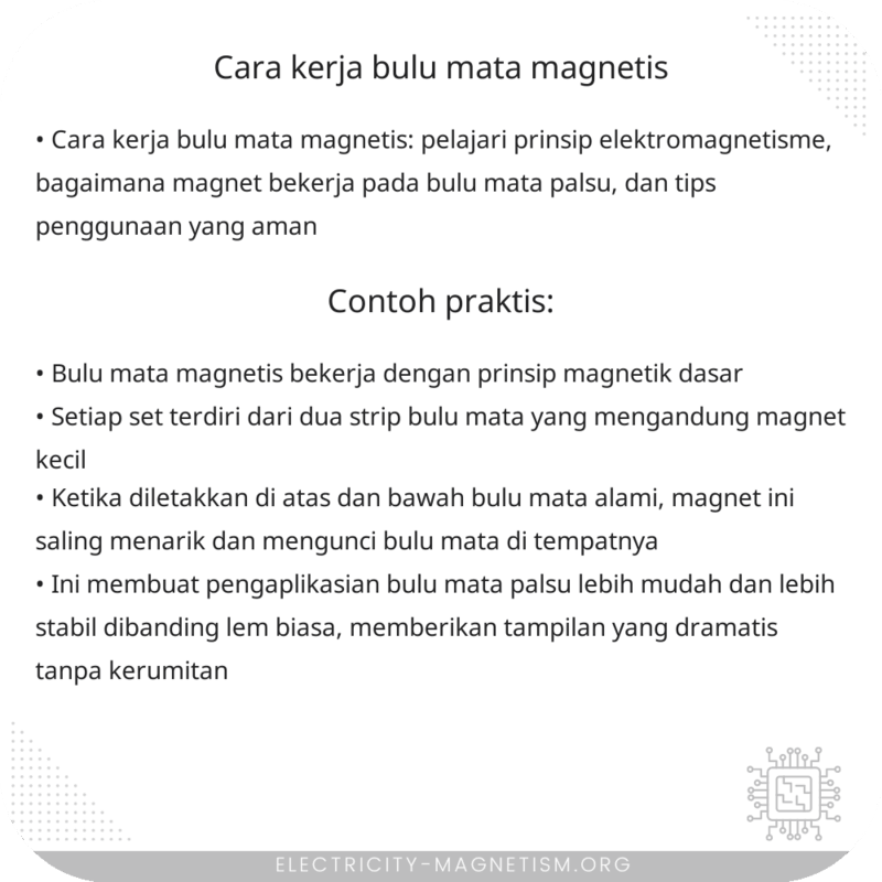 Cara Kerja Bulu Mata Magnetis