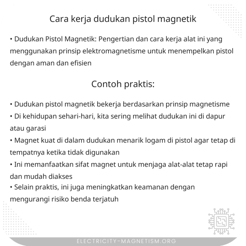 Cara Kerja Dudukan Pistol Magnetik