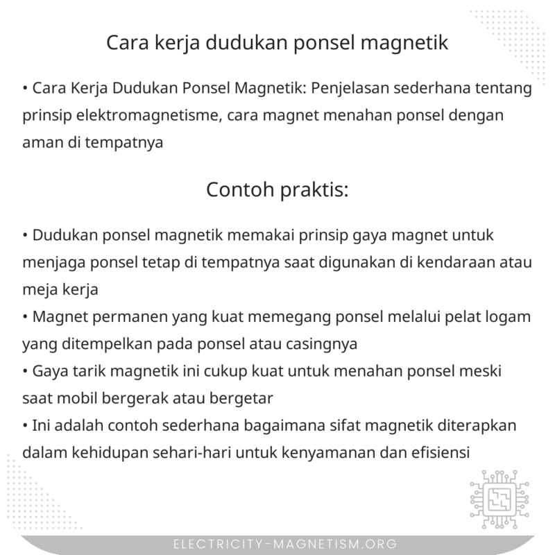 Cara Kerja Dudukan Ponsel Magnetik