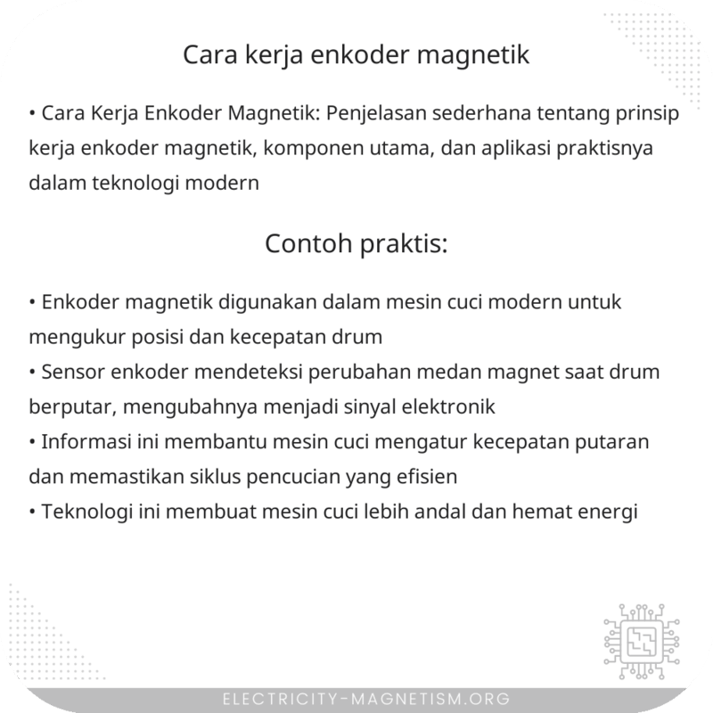 Cara Kerja Enkoder Magnetik