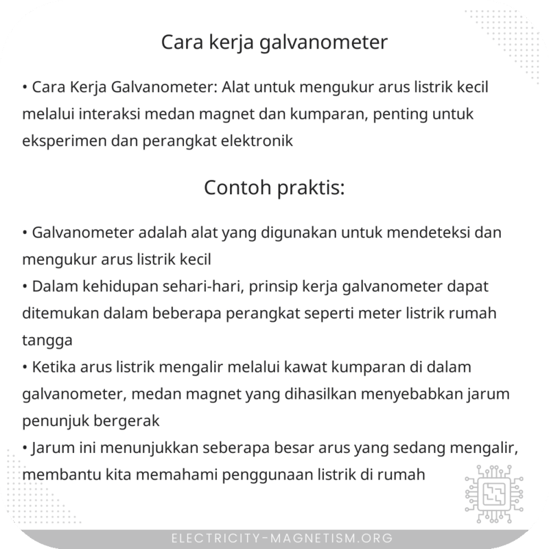 Cara Kerja Galvanometer