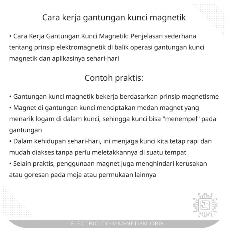 Cara Kerja Gantungan Kunci Magnetik