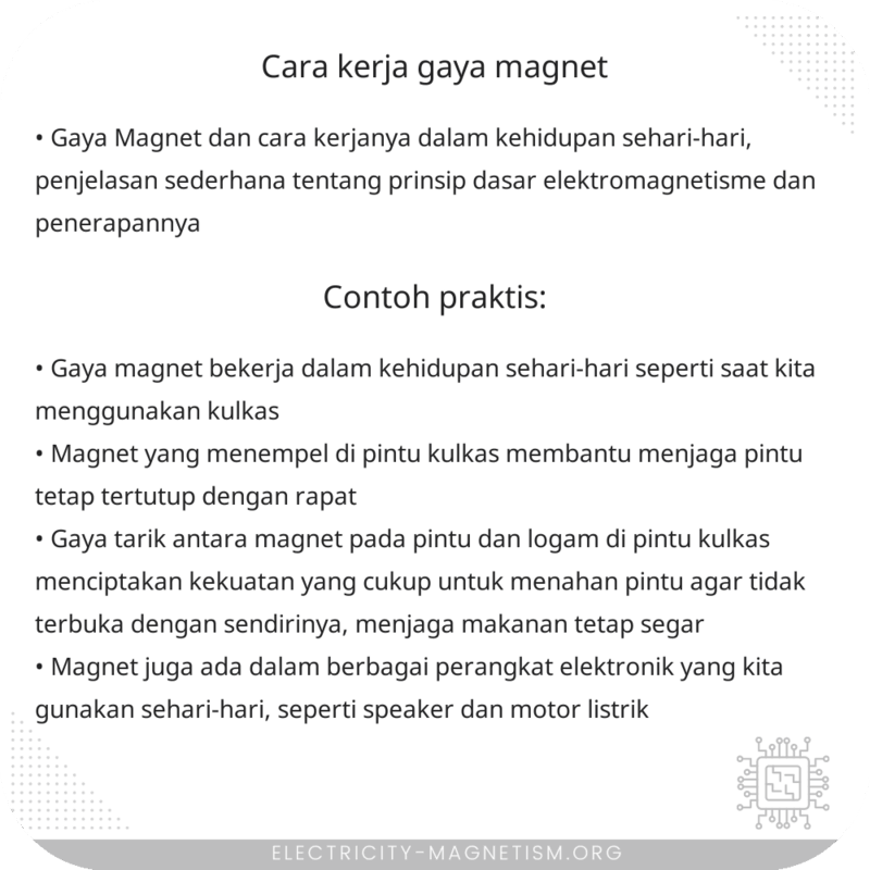 Cara Kerja Gaya Magnet