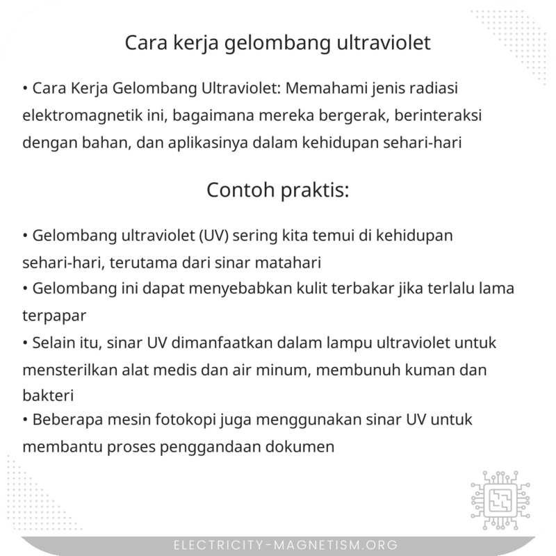 Cara Kerja Gelombang Ultraviolet