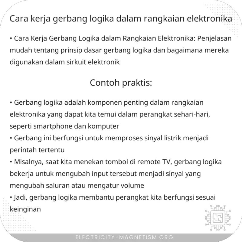 Cara Kerja Gerbang Logika dalam Rangkaian Elektronika