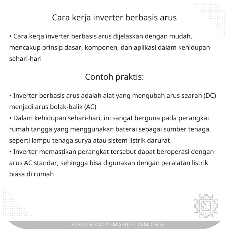 Cara Kerja Inverter Berbasis Arus