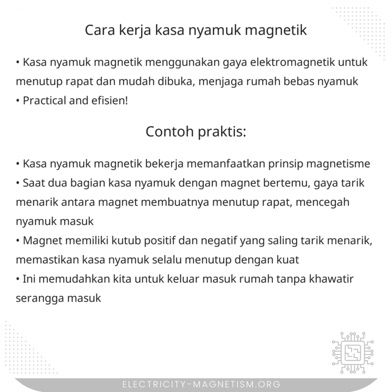 Cara Kerja Kasa Nyamuk Magnetik