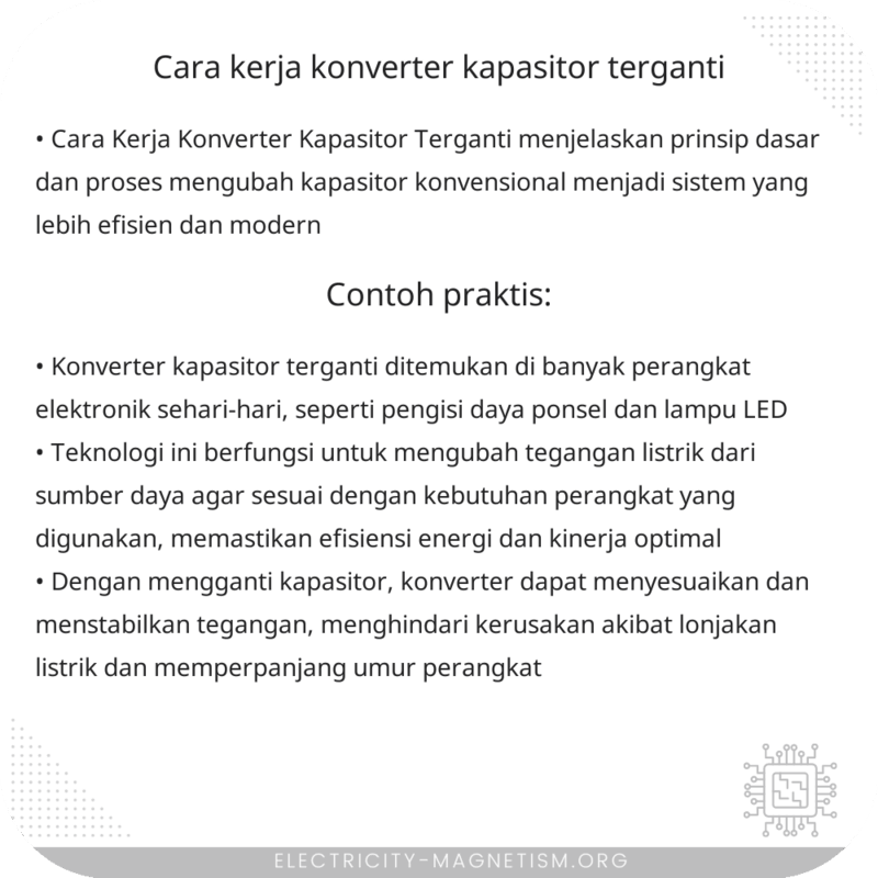 Cara Kerja Konverter Kapasitor Terganti