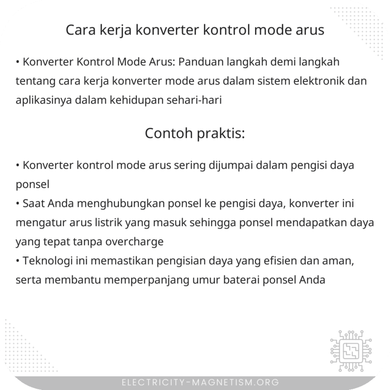 Cara Kerja Konverter Kontrol Mode Arus