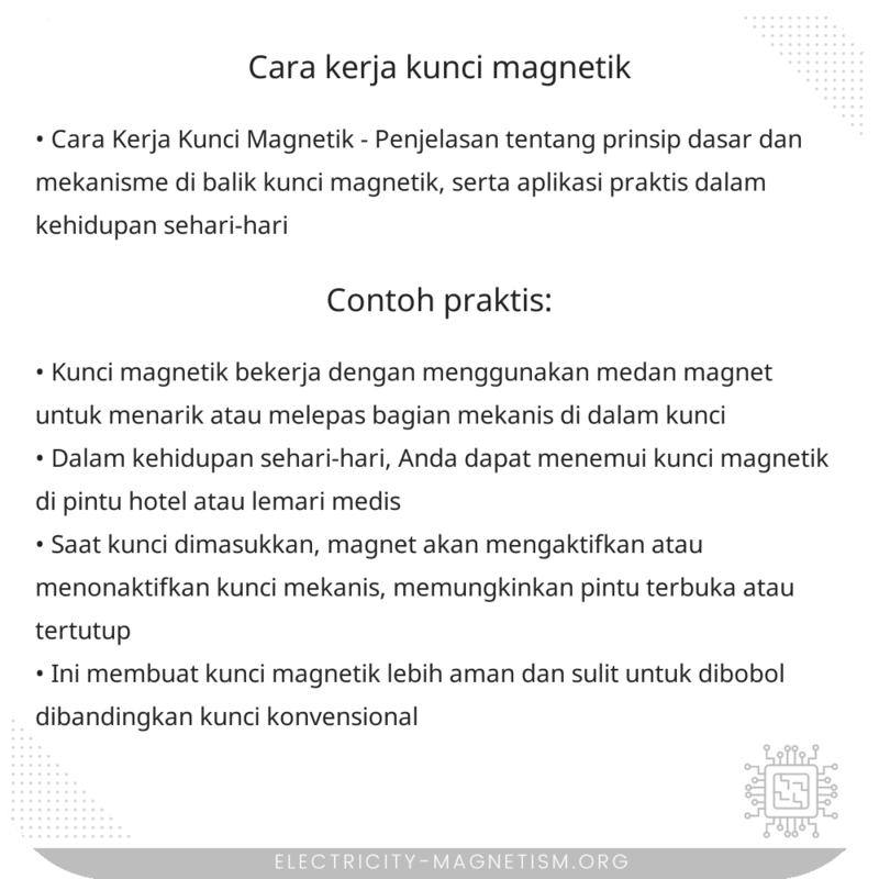 Cara Kerja Kunci Magnetik