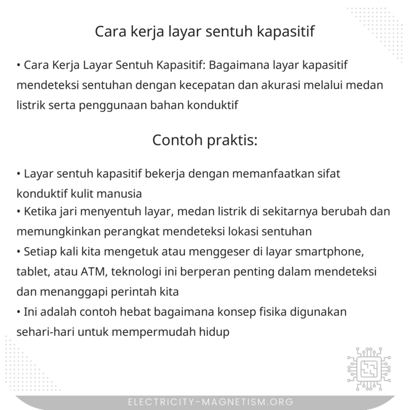 Cara Kerja Layar Sentuh Kapasitif