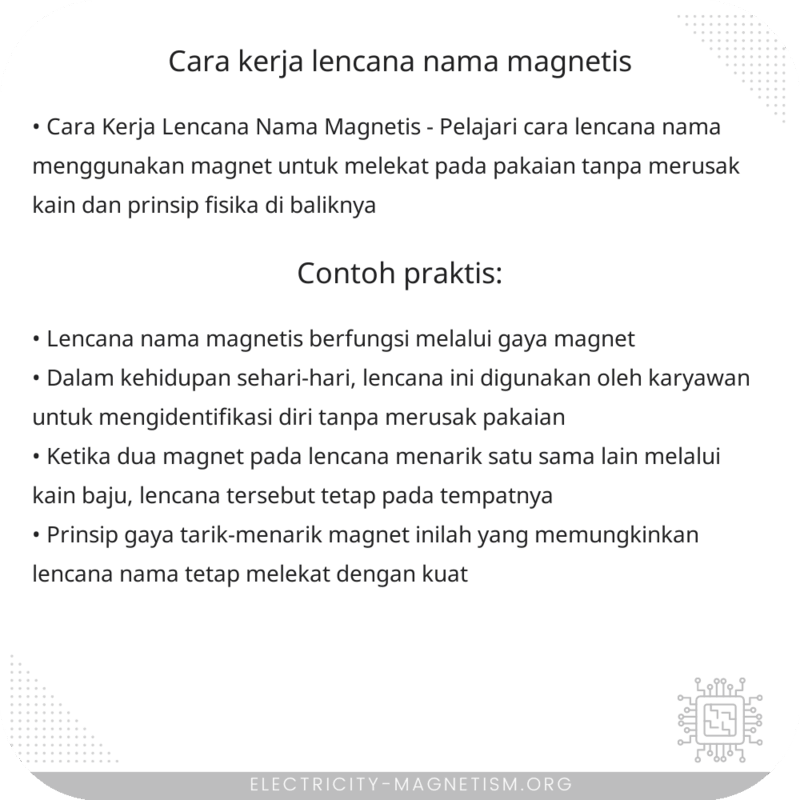 Cara Kerja Lencana Nama Magnetis