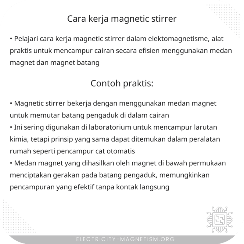 Cara Kerja Magnetic Stirrer
