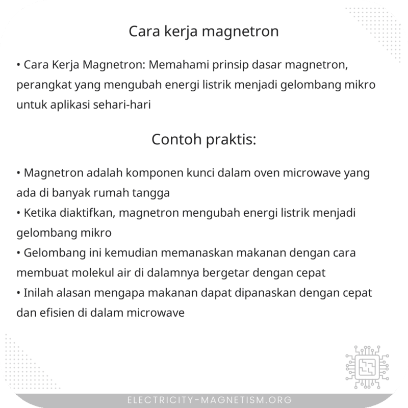Cara Kerja Magnetron