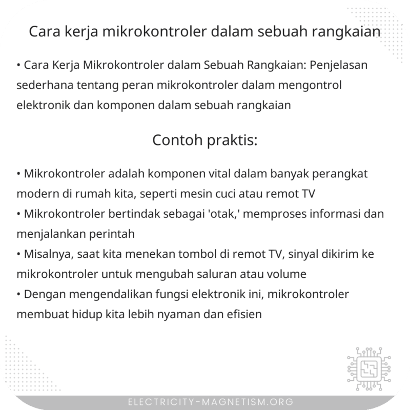 Cara Kerja Mikrokontroler dalam Sebuah Rangkaian