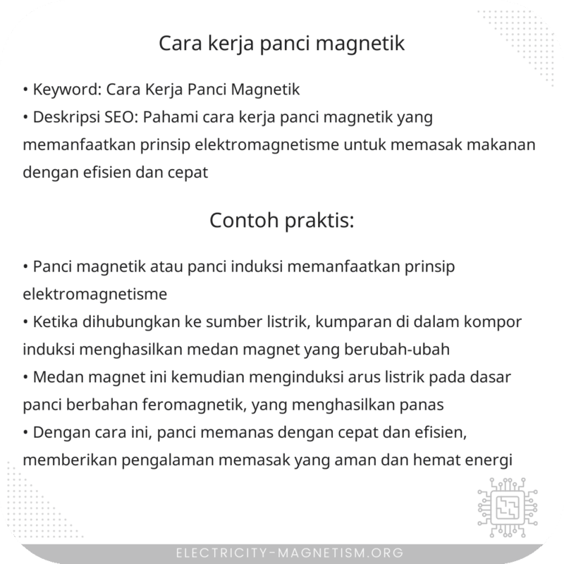 Cara Kerja Panci Magnetik