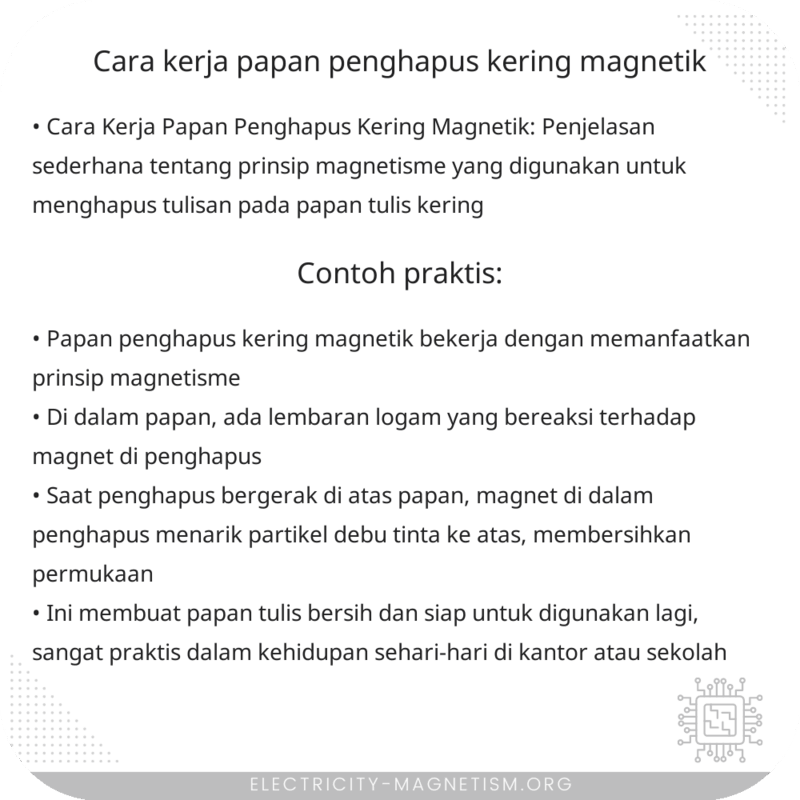 Cara Kerja Papan Penghapus Kering Magnetik