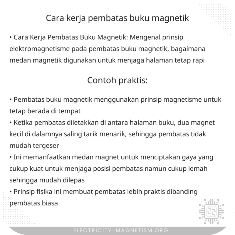 Cara Kerja Pembatas Buku Magnetik