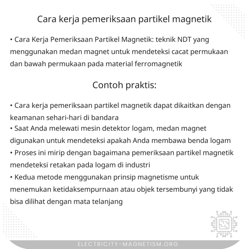 Cara Kerja Pemeriksaan Partikel Magnetik