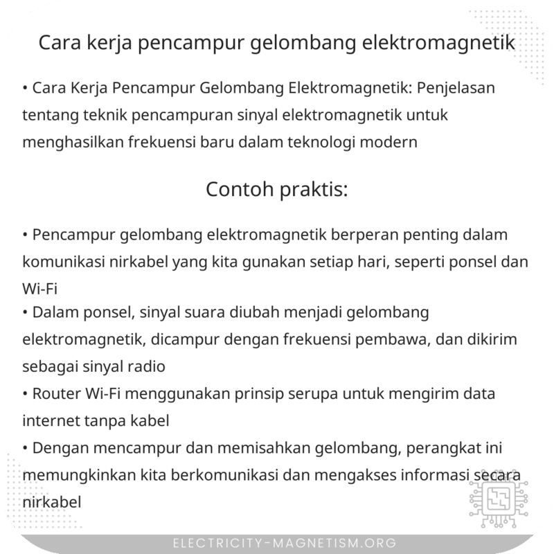Cara Kerja Pencampur Gelombang Elektromagnetik