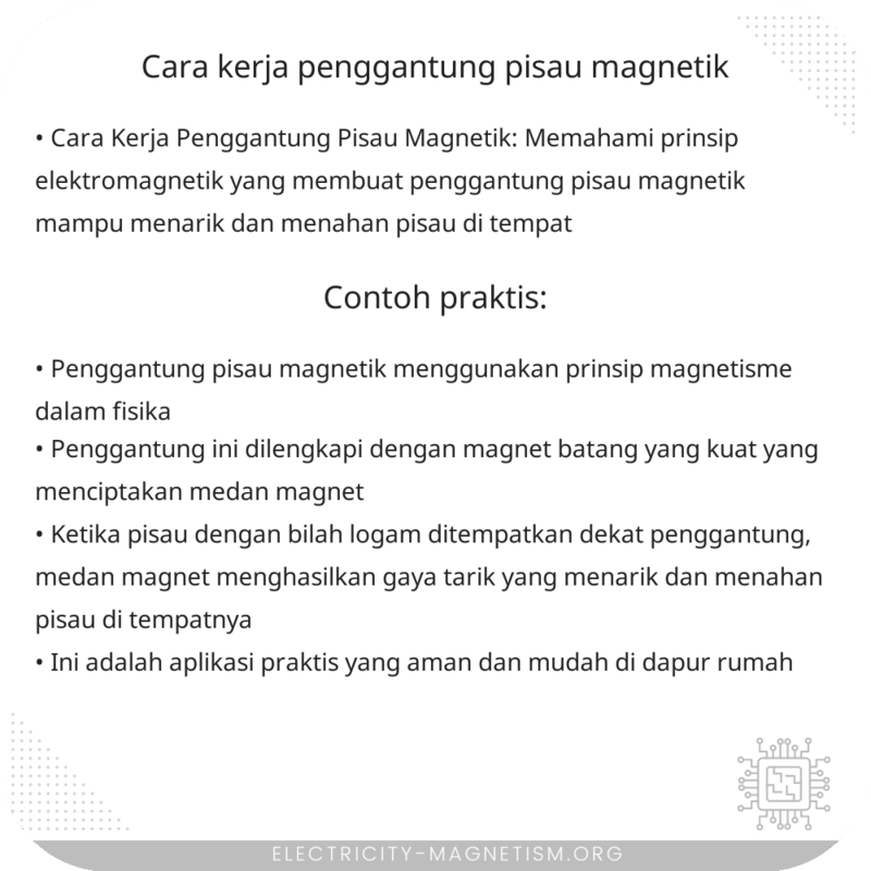 Cara Kerja Penggantung Pisau Magnetik