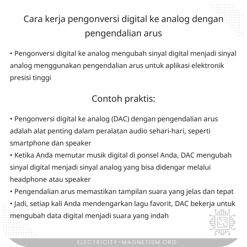 Cara Kerja Pengonversi Digital ke Analog dengan Pengendalian Arus