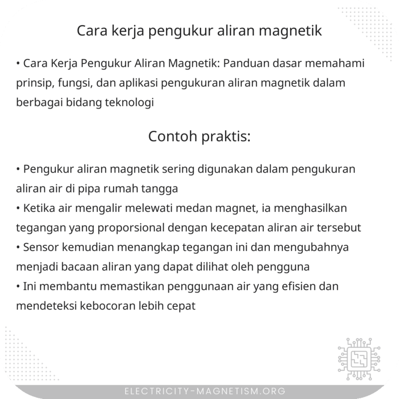 Cara Kerja Pengukur Aliran Magnetik