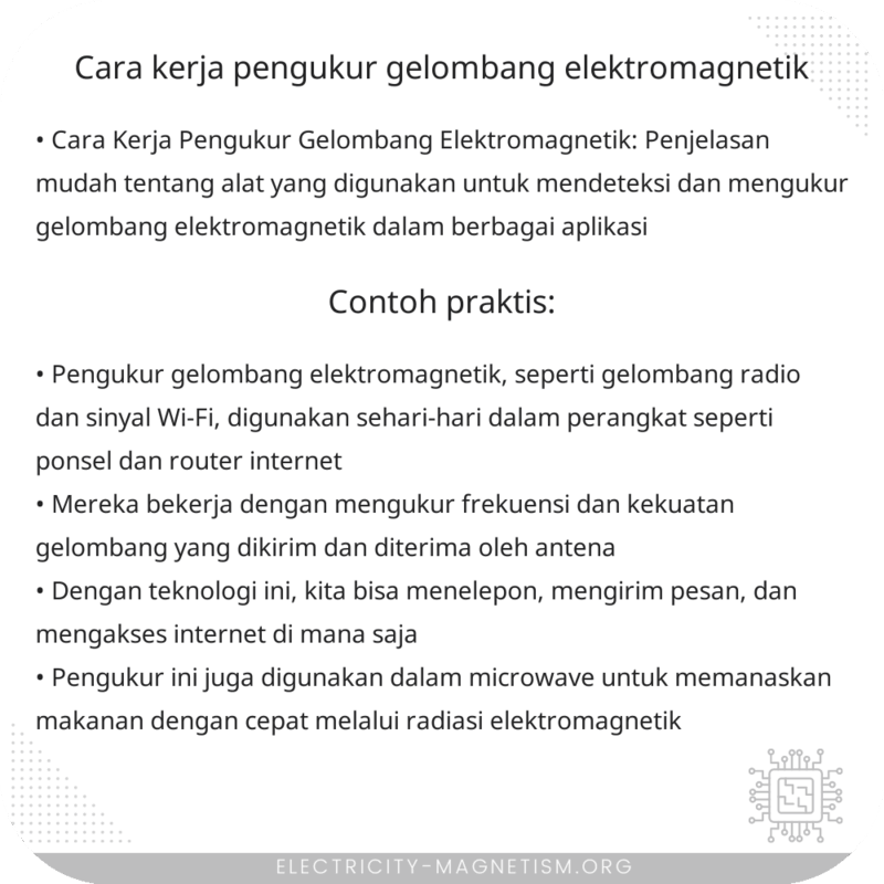 Cara Kerja Pengukur Gelombang Elektromagnetik
