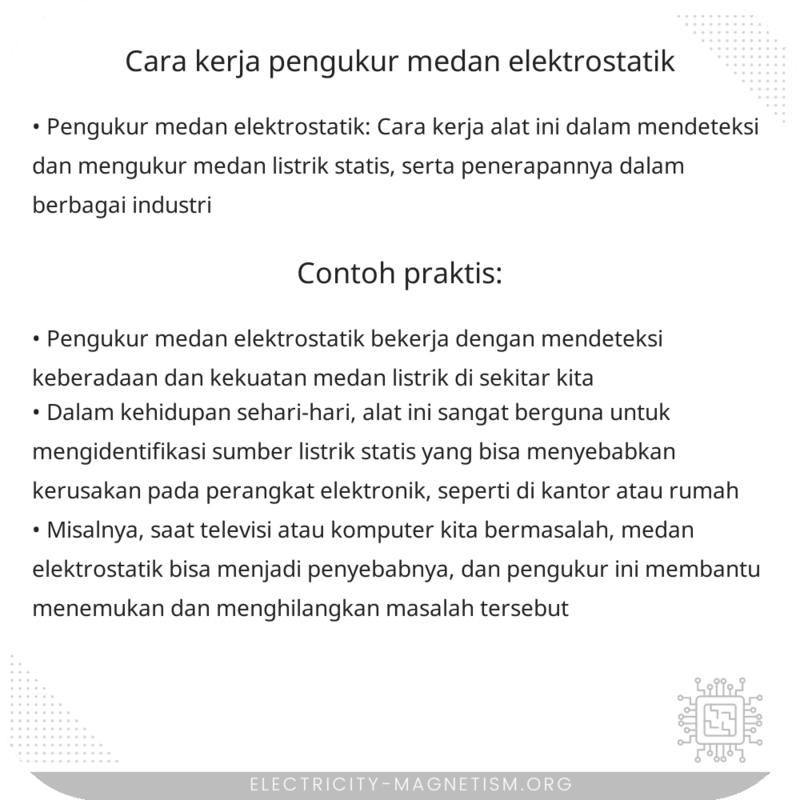 Cara Kerja Pengukur Medan Elektrostatik