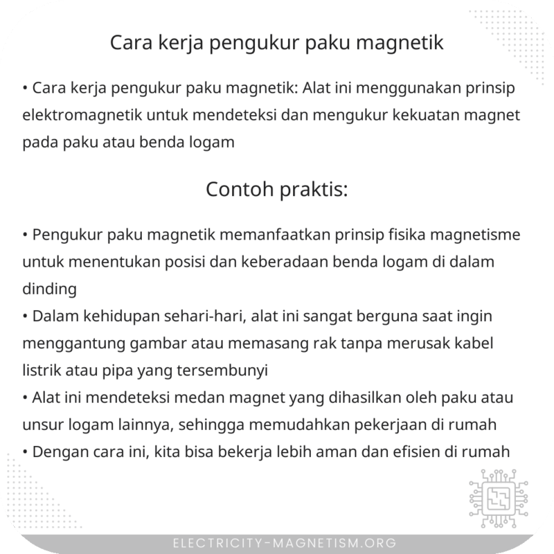 Cara Kerja Pengukur Paku Magnetik