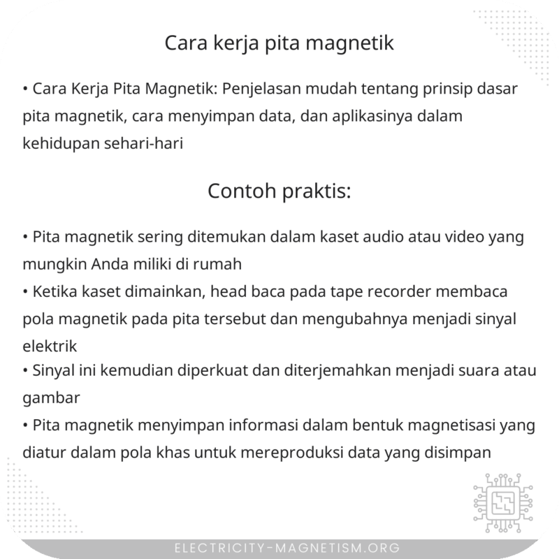 Cara Kerja Pita Magnetik