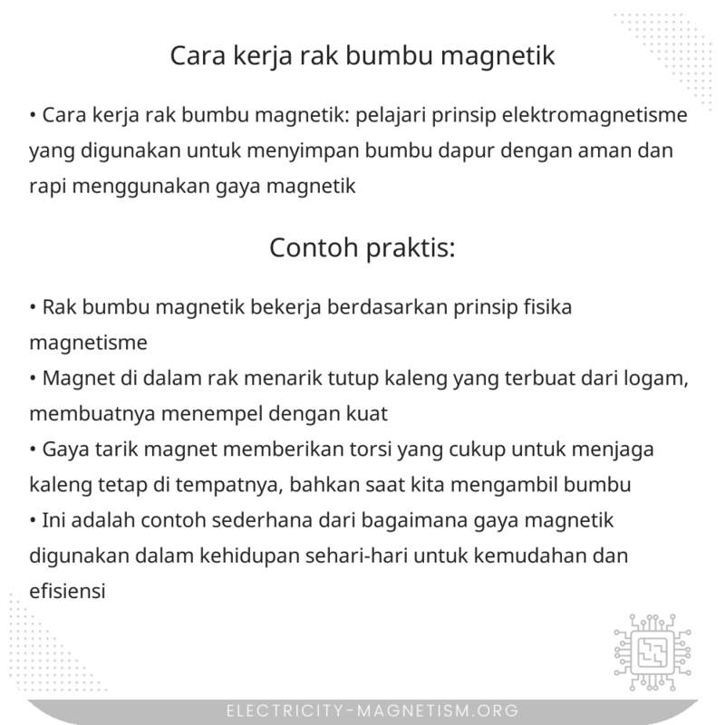 Cara Kerja Rak Bumbu Magnetik