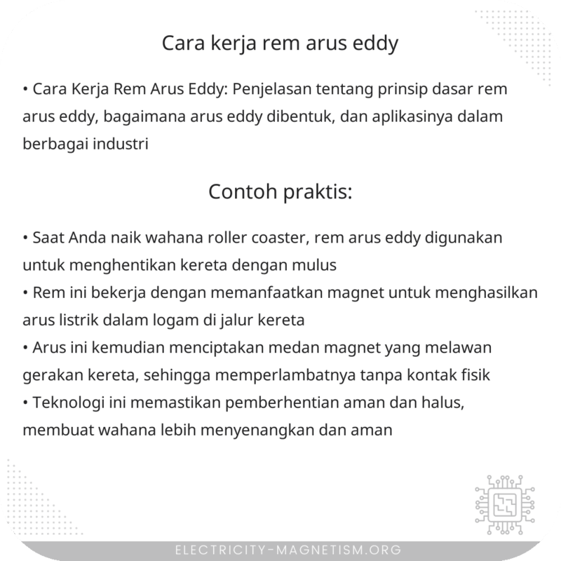 Cara Kerja Rem Arus Eddy