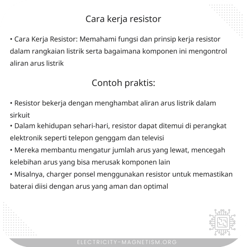 Cara Kerja Resistor