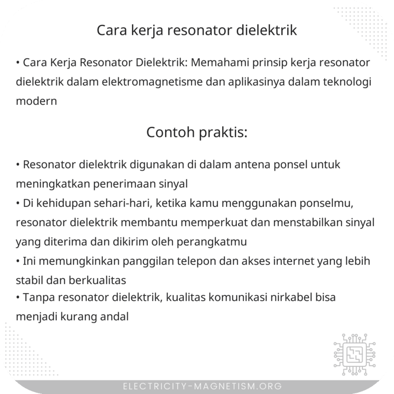 Cara Kerja Resonator Dielektrik