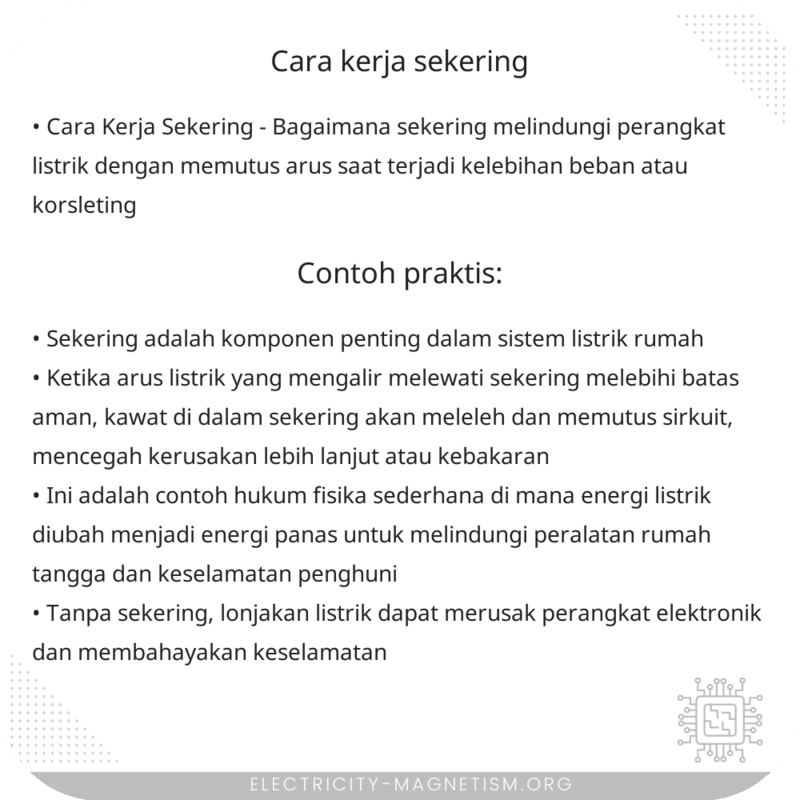 Cara Kerja Sekering