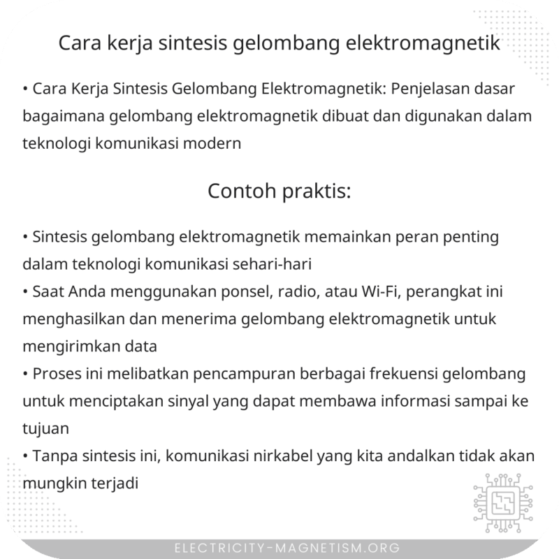 Cara Kerja Sintesis Gelombang Elektromagnetik