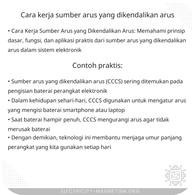 Cara Kerja Sumber Arus yang Dikendalikan Arus