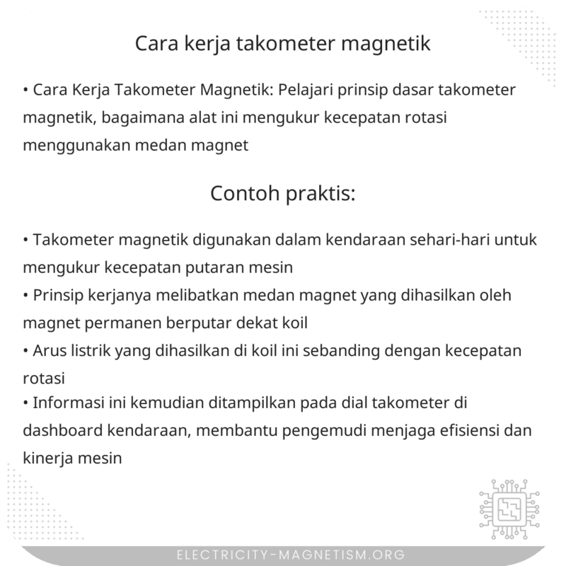Cara Kerja Takometer Magnetik