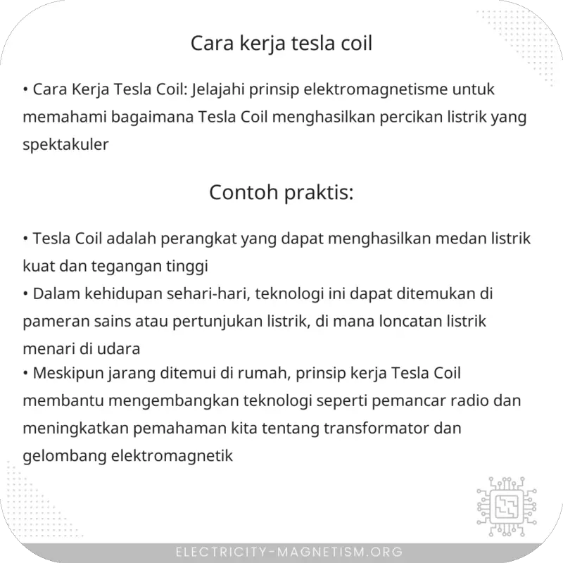 Cara Kerja Tesla Coil