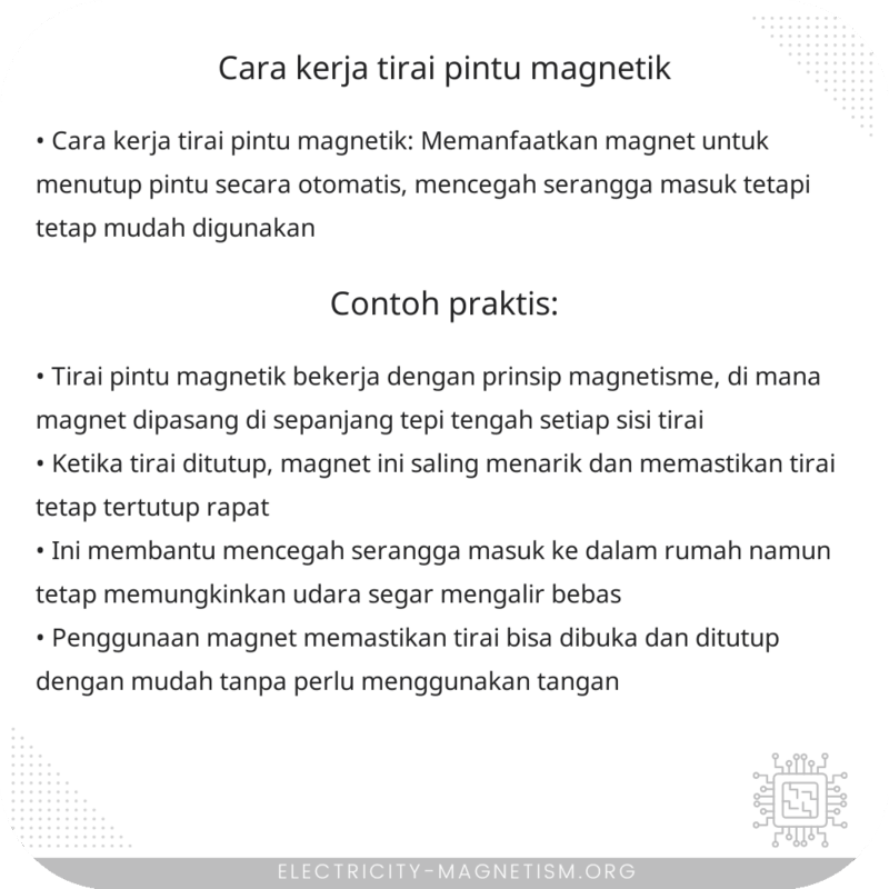 Cara Kerja Tirai Pintu Magnetik