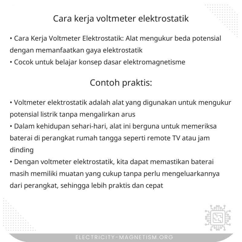Cara Kerja Voltmeter Elektrostatik