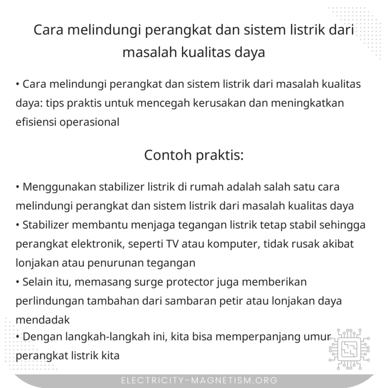 Cara Melindungi Perangkat dan Sistem Listrik dari Masalah Kualitas Daya