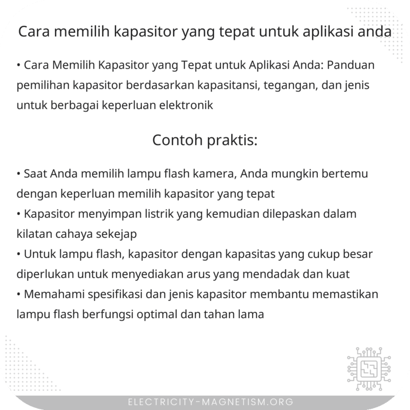 Cara Memilih Kapasitor yang Tepat untuk Aplikasi Anda