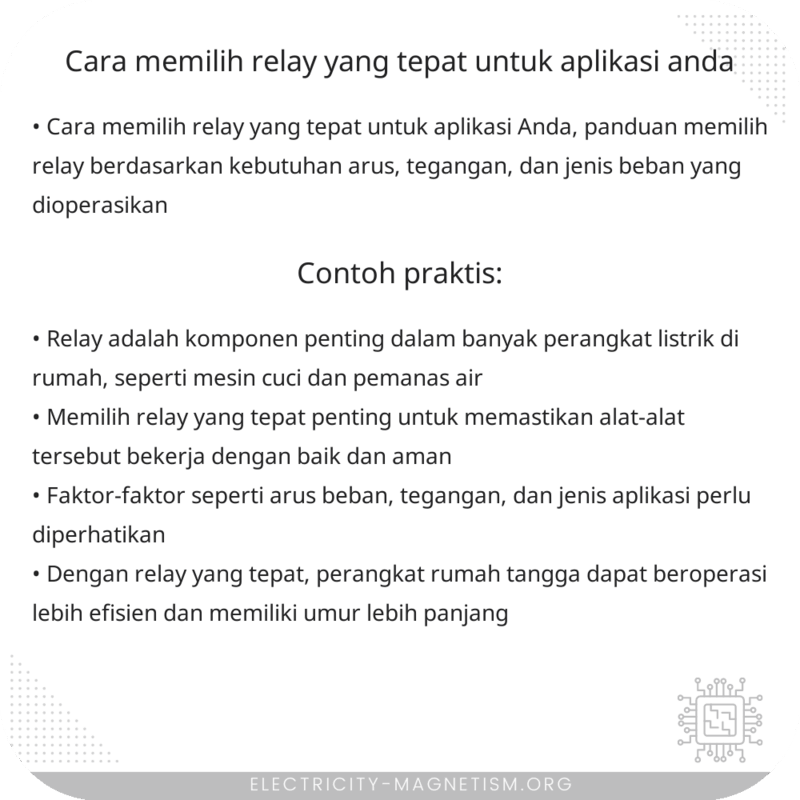Cara Memilih Relay yang Tepat untuk Aplikasi Anda