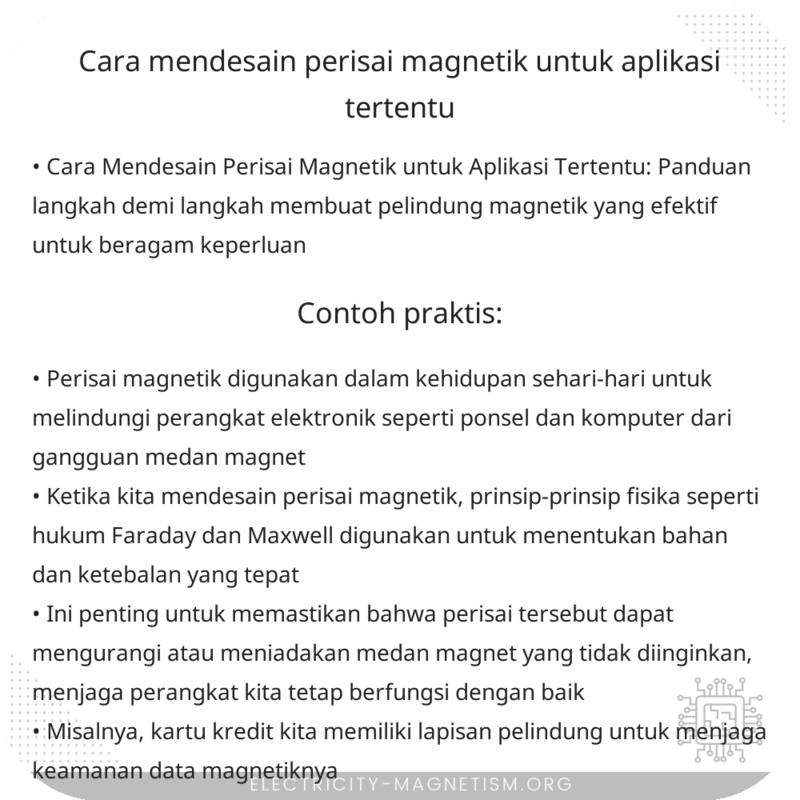 Cara Mendesain Perisai Magnetik untuk Aplikasi Tertentu