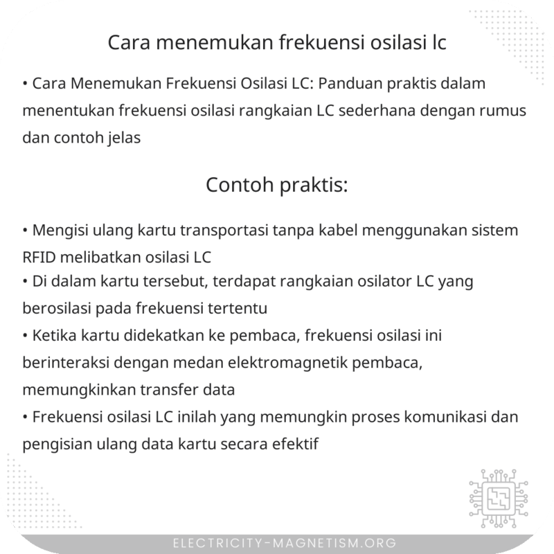 Cara Menemukan Frekuensi Osilasi LC